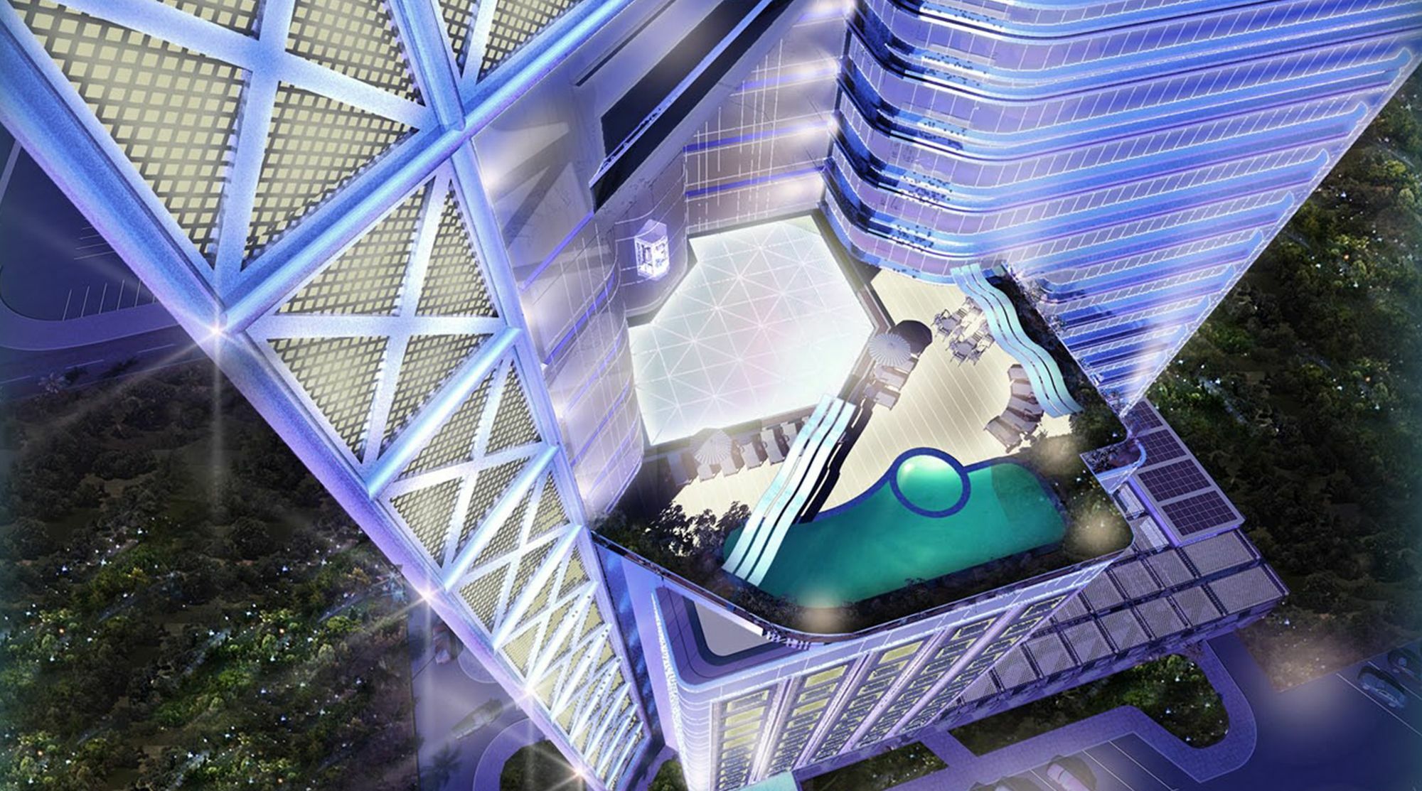 Al Bandar Rotana - Dubai Creek Hotel Exterior foto The proposed Sky Park